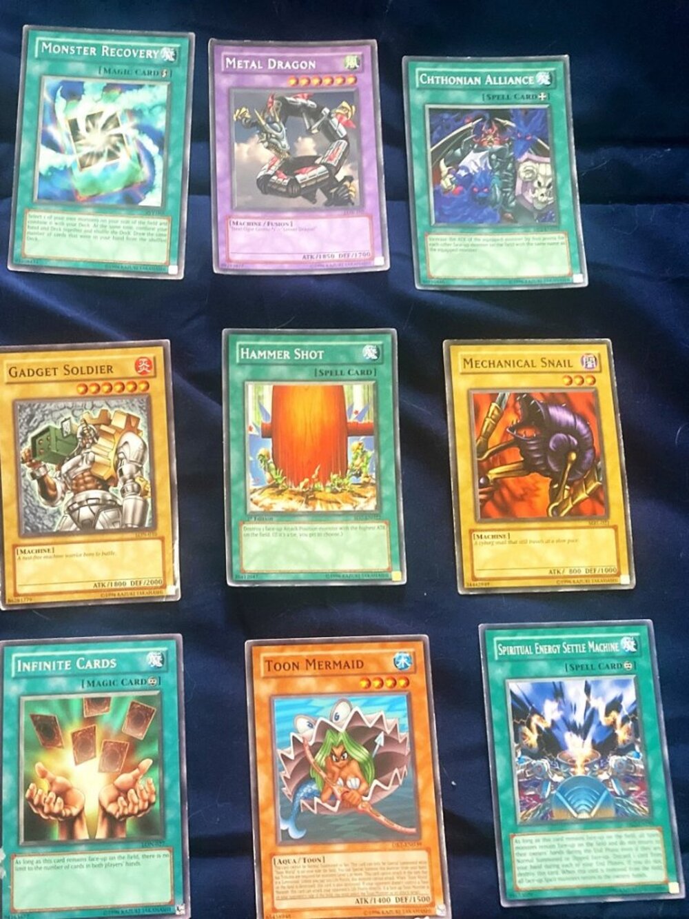12 Yu-gi-oh 1996 Cards of all Kinds